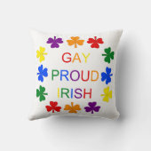 ゲイイ誇りを持ったリッシュLGBTレインボーシャンロック クッション (裏面)