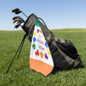 ゲイイ誇りを持ったリッシュLGBTレインボーシャンロック ゴルフタオル (グリーン)