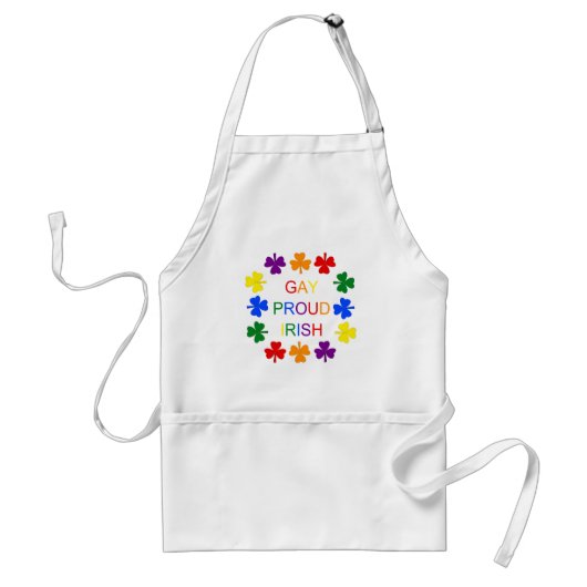 ゲイイ誇りを持ったリッシュLGBTレインボーシャンロック スタンダードエプロン (正面)