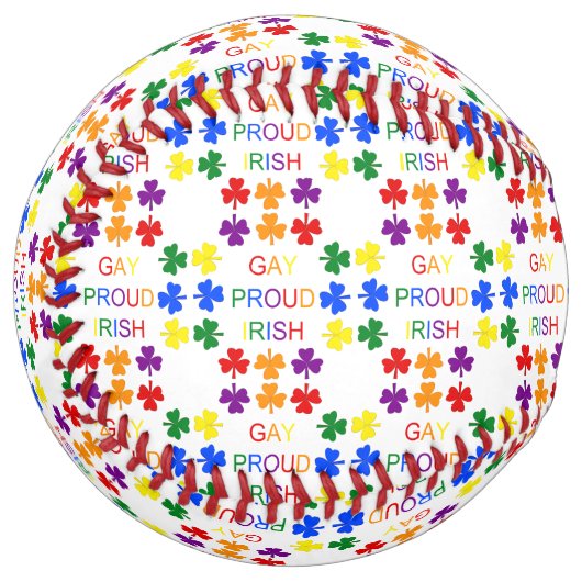 ゲイイ誇りを持ったリッシュLGBTレインボーシャンロック ソフトボール (正面左)