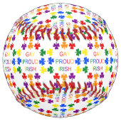 ゲイイ誇りを持ったリッシュLGBTレインボーシャンロック ソフトボール (正面)