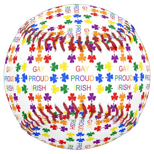 ゲイイ誇りを持ったリッシュLGBTレインボーシャンロック ソフトボール (正面)