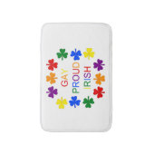 ゲイイ誇りを持ったリッシュLGBTレインボーシャンロック バスマット (正面縦)