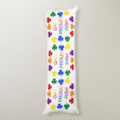 ゲイイ誇りを持ったリッシュLGBTレインボーシャンロック ボディピロー (裏面 (縦))