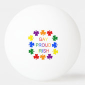 ゲイイ誇りを持ったリッシュLGBTレインボーシャンロック 卓球ボール (裏面)