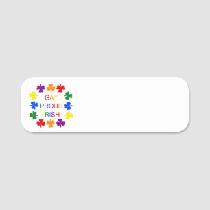 ゲイイ誇りを持ったリッシュLGBTレインボーシャンロック 名札