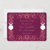 ゲイウィッカ信者結婚の赤が日付カードを保存 セーブザデート (正面)