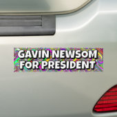 ゲイウィン・ニューサム大統領に バンパーステッカー (車上)