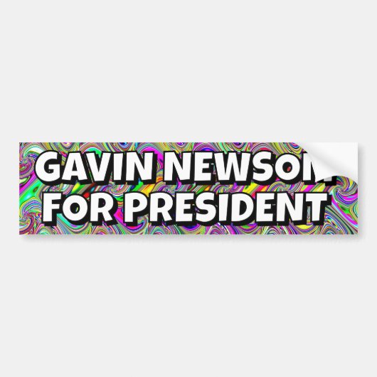 ゲイウィン・ニューサム大統領に バンパーステッカー (正面)