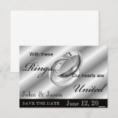 ゲイウェディングのご案内 保存日付 招待状 (正面/裏面)