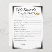 ゲイウェディングシャワーゲーム,カップルを知っている 招待状 (正面/裏面)