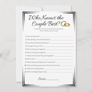 ゲイウェディングシャワーゲーム，カップルを知っている 招待状