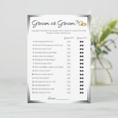 ゲイウェディングシャワーゲーム,グルーミングまたはグルーミング 招待状 (スタンド正面)