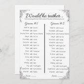 ゲイウェディングシャワーゲーム、彼はむしろ 招待状 (正面/裏面)