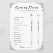 ゲイウェディングシャワーゲーム、永遠またはカップルなし 招待状 (正面)