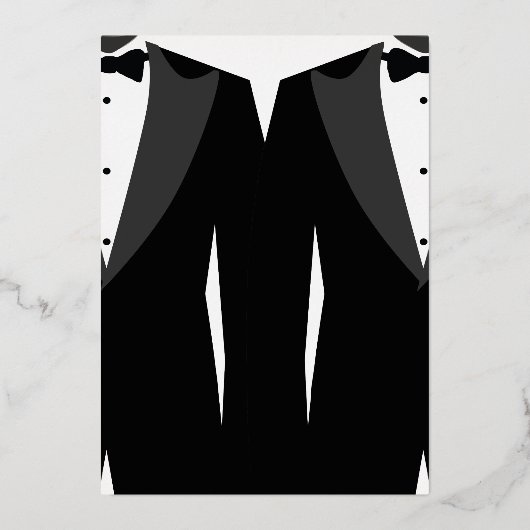 ゲイウェディングシャワー招待状実在金ゴールド 箔招待状 (裏面)