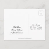 ゲイウェディングパーティー招待状日付を保存LGBT 案内ポストカード (裏面)