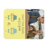 ゲイウェディング日付保存招待状 マグネット (横)