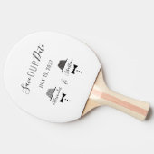 ゲイウェディング日付保存招待状 卓球ラケット (横)