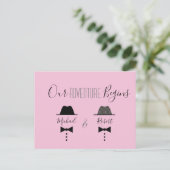 ゲイウェディング日付保存招待状 案内ポストカード (スタンド正面)