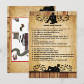 ゲイウェディング用のカウボーイグリーティングカード ドライブマップ付 招待状 (正面/裏面)