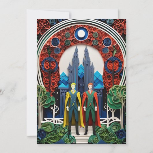 ゲイウェディングRSVP 招待状 (正面)