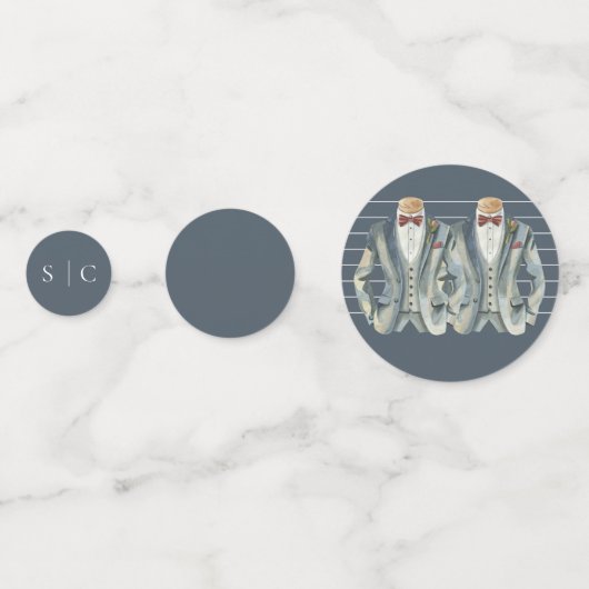 ゲイエレガントの二結婚つの織機が弓のネクタイに合う コンフェッティ (裏面)