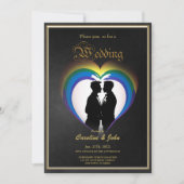 ゲイエレガントシルエット 招待状 (正面)