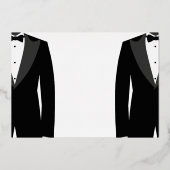 ゲイエレガント結婚式招待状ゴールドフォイルカード 箔招待状 (裏面)