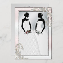 ゲイエレガント銀結婚式招待状