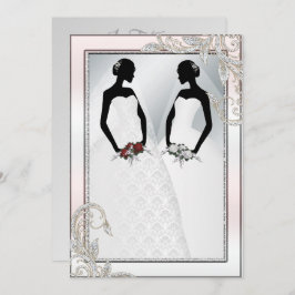 ゲイエレガント銀結婚式招待状 招待状