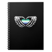 ゲイオスプライドスケルトンハロウィーンMlmゴシックハートC ノートブック (正面)