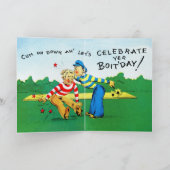 ゲイオスヴィンテージ1950s誕生日カード サンキューカード (内部)