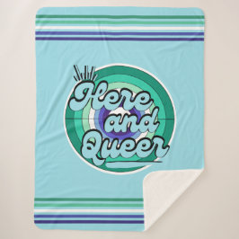 ゲイオス国旗: LGBTQ – ここに同性愛者 シェルパブランケット