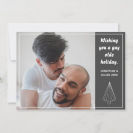 ゲイオルデクリスマスLGBTQチャルクボードホリデイ シーズンカード
