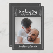 ゲイオルドクリスマスLGBTQチャルクボードクリスマス シーズンカード (正面/裏面)