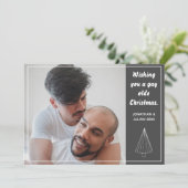 ゲイオルドクリスマスLGBTQチャルクボードクリスマス シーズンカード (スタンド正面)