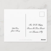 ゲイカップルたった今結婚しましたLGBTゲイ結婚の駆け落ち ポストカード (裏面)