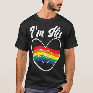 ゲイカップルのギフト一致LGB Im彼のゲイプライド Tシャツ