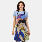 ゲイカップルの浮世絵スタイル日本の中 エプロン (着用した状態)