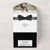 ゲイカップルの結婚式フォーマルタキシード オールインワン招待状 (外側)