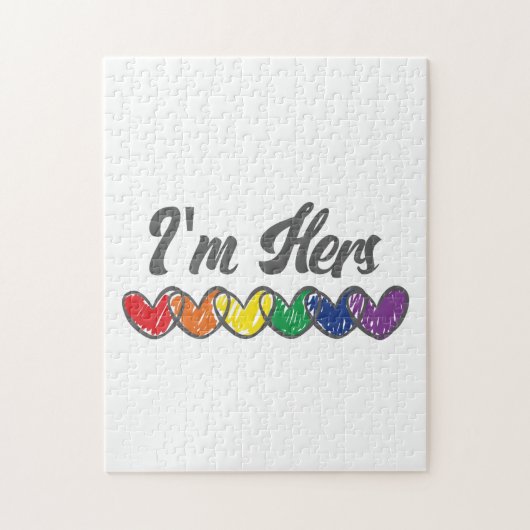 ゲイカップルのLGBT Im Herゲイプライド ジグソーパズル (縦)