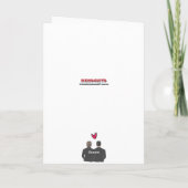 ゲイカップルはスーツおもしろいを着てバレンタインの詩 シーズンカード (裏面)