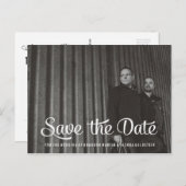 ゲイカップルレトロ日付の写真を保存 案内ポストカード (正面/裏面)