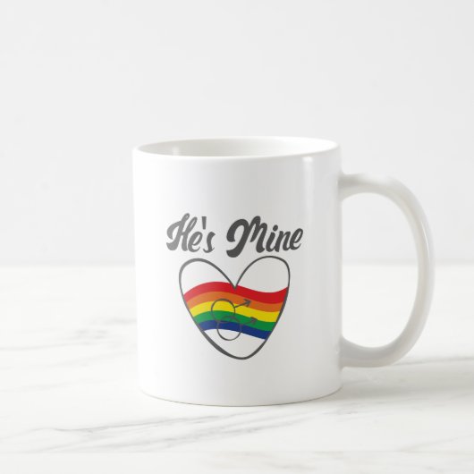 ゲイカップルLGBTに出会う彼が鉱山ゲイプライド コーヒーマグカップ (右)