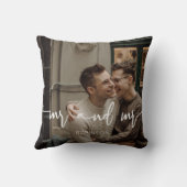 ゲイカップルMrとMrの新結婚しいカスタム写真 クッション (裏面)