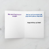 ゲイガイとその車の誕生日 カード (内部)
