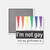 ゲイガールフレンド磁石スクエア マグネット (正面/裏面)