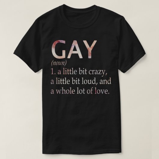 ゲイガール名の定義 Tシャツ (デザイン正面)