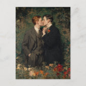ゲイキスをするの男たち ポストカード (正面)
